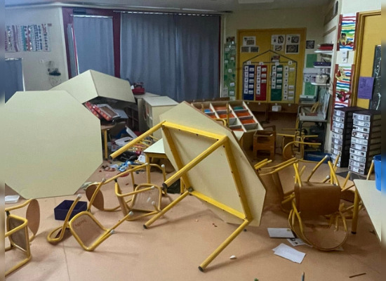 Deux écoles primaires d’Arles saccagées. (Crédit photo compte Facebook Patrick de Carolis)