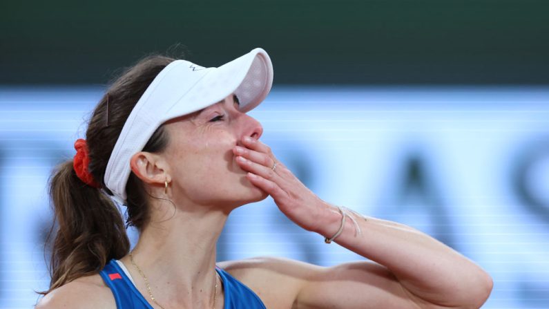 Alizé Cornet, retirée des courts en mai 2024, a fait un retour spectaculaire sur le circuit professionnel en battant facilement Irene Burillo (n°231) au tournoi WTA 125 de Bisbal d’Emporda (Espagne) 6-1, 6-2. (Photo : Dan Istitene/Getty Images)