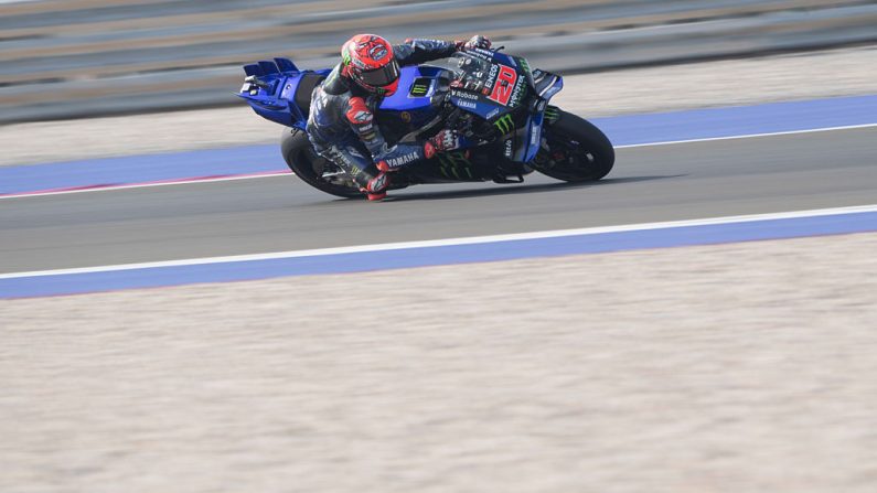 Fabio Quartararo (Yamaha) a arraché à la surprise générale sa première pole position depuis mars 2022 samedi au GP d'Espagne, cinquième manche du championnat du monde de MotoGP, sur le circuit de Jerez. (Photo : Mirco Lazzari gp/Getty Images)