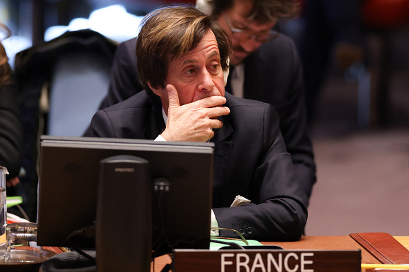 Le nouvel ambassadeur de France à Moscou Nicolas de Rivière. (CHARLY TRIBALLEAU/AFP via Getty Images)