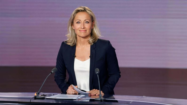 La journaliste et animatrice de télévision française Anne-Sophie Lapix.  (Crédit photo LUDOVIC MARIN/AFP via Getty Images)