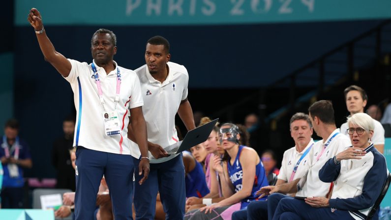 L'équipe de France féminine de basket-ball a facilement dominé la Turquie 81-61 dimanche à Reims, pour le premier de ses trois matches de préparation à l'Euro (18-29 juin en Grèce). (Photo : Gregory Shamus/Getty Images)