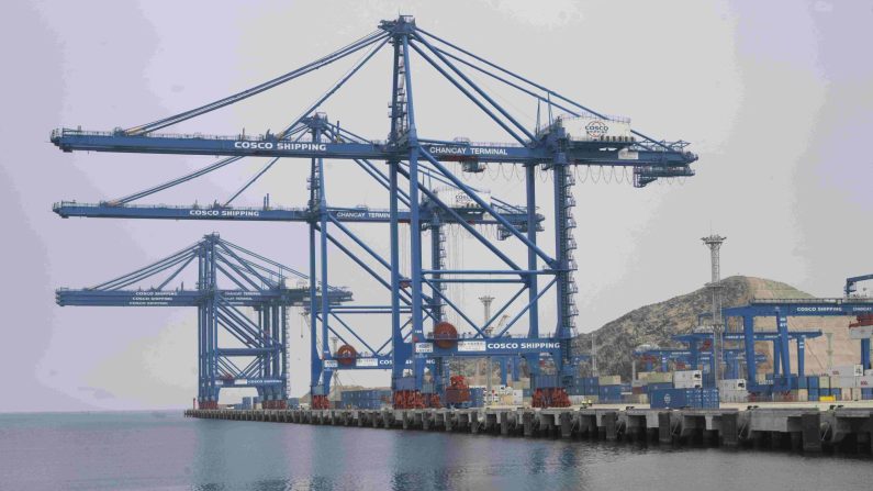 Le nouveau port de Chancay, au Pérou, le 29 octobre 2024. (Cris Bouroncle/AFP via Getty Images)