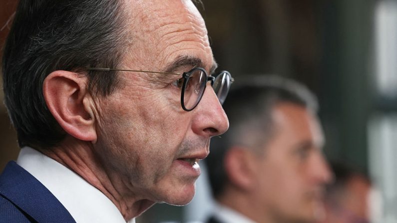 Le ministre de l'Intérieur Bruno Retailleau. (ALAIN JOCARD/POOL/AFP via Getty Images)